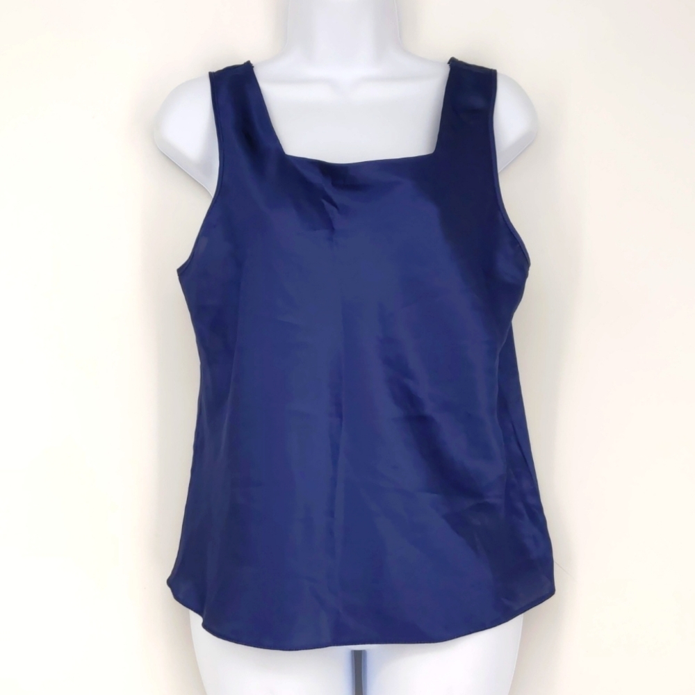 Vintage Lucie Ann II Glossy Wet Look Slippery Satin Camisole Tank Top Medium 36